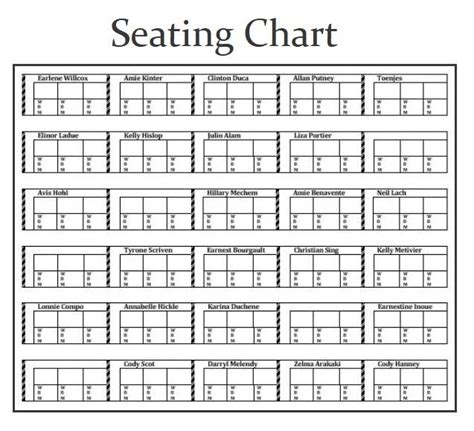 Seating Chart Templates 12 Free Xlsx Docs And Pdf Formats Samples Examples And Designs