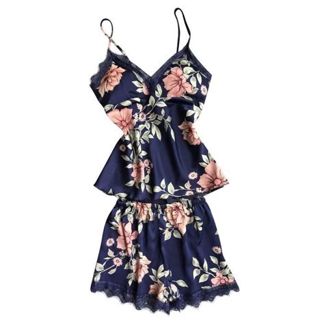 Nouveau Sexy Dentelle Imprimé Lingerie Soie Sous Vêtements Vêtements De Nuit Sous Vêtements