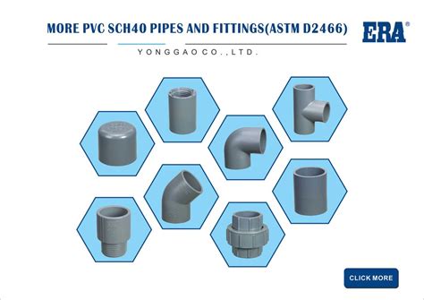 China Era Upvc Pvc Plastic Pressure Pipe Fitting Of Coupling With Schedule Sch 40 Astm D2466