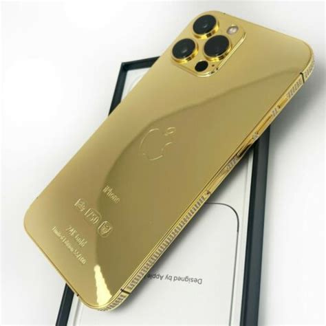 Custom IPhone 13 Pro Max 1 TB With Diamond Bezel And 24k Gold Plated