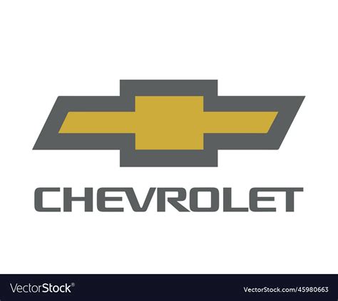 Chevrolet Brand Logo Car Symbol With Name Design Vector Image