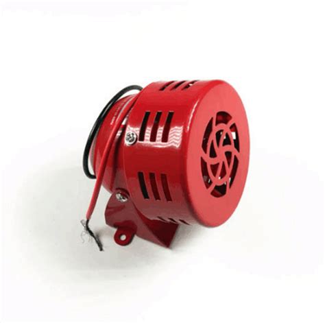 Ms 190 120db Red Industrial Alarm Sound Mini Metal Motor Siren 12v 24v