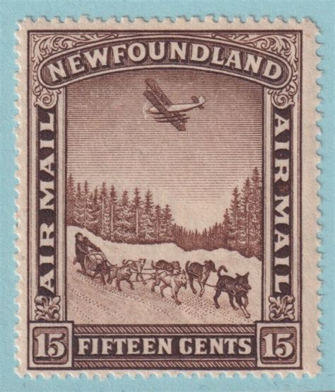 Newfoundland C Airmail Mint Hinged Og No Faults Very Fine Azr