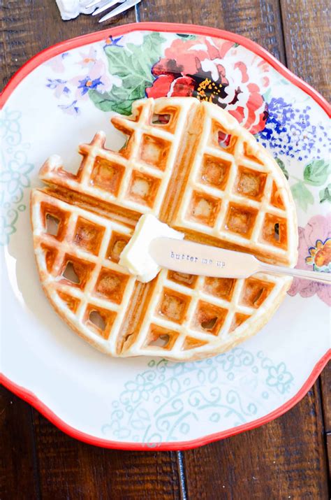 Easy And Fluffy Belgian Waffles Recipe Something Swanky