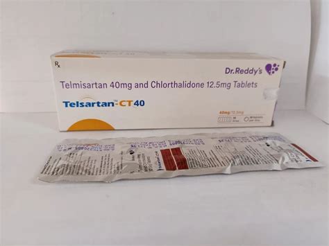 Telmisartan 40mg Chlorthalidone 12.5mg Tablet at ₹ 1310/box in Vadodara