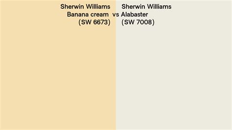 Sherwin Williams Banana Cream Vs Alabaster Side By Side Comparison