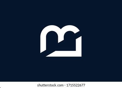 Initial Based Clean Minimal Letter M Stock Vector Royalty Free