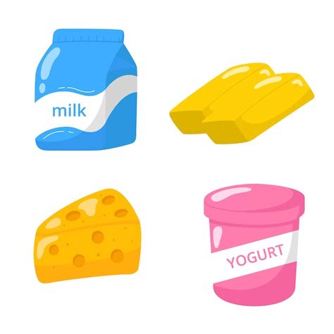 Premium Vector Dairy Products Icon Hand Drawn Collection