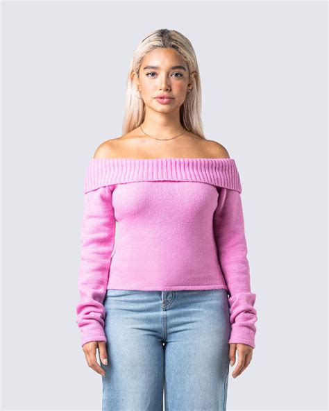 Lorraine Pink Sweater Knit Top