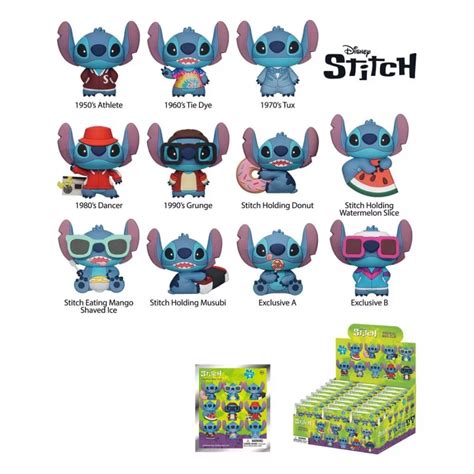 Lilo Stitch PVC Bag Clips Stitch Series 4 Display 24 Monogram Int