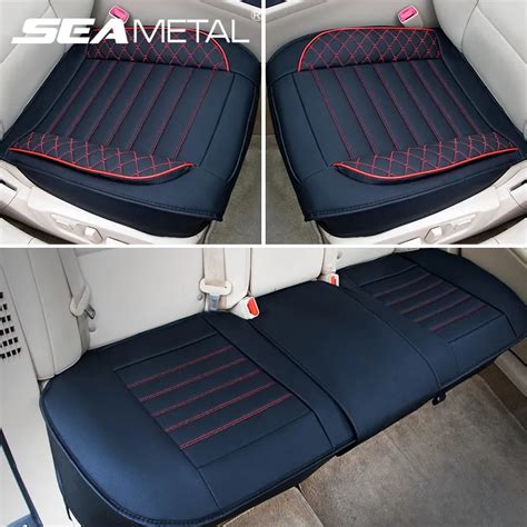 Seametal Full Surrounded Car Seat Cover Premium Pu Leather Auto Seat