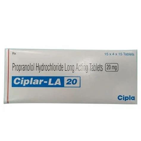 Propranolol Hydrochloride Ciplar La Mg Tablet X X At Rs Box