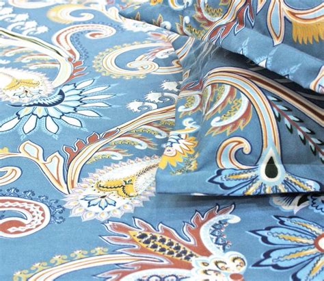 Buy Tc Poly Cotton Double Bed Sheet Paisley King Size Fitted