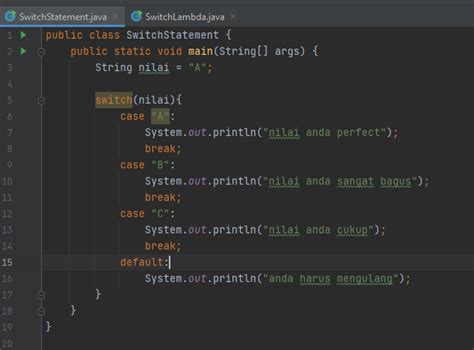 Switch Statement Di Java Belajar Elektronika Teori Dan Aplikasi