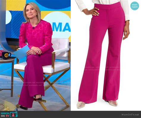 Wornontv Amys Pink Velvet Burnout Top And Pants On Good Morning America Amy Robach Clothes