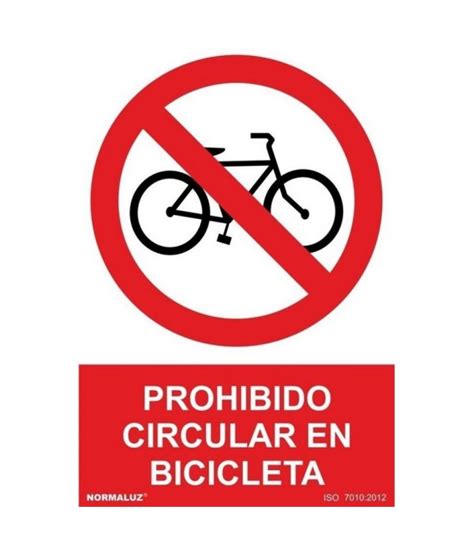 Señal prohibido bicicletas PVC 0 7mm NMZ SIA Suministros