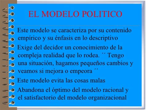 Modelo Político en toma de decisiones