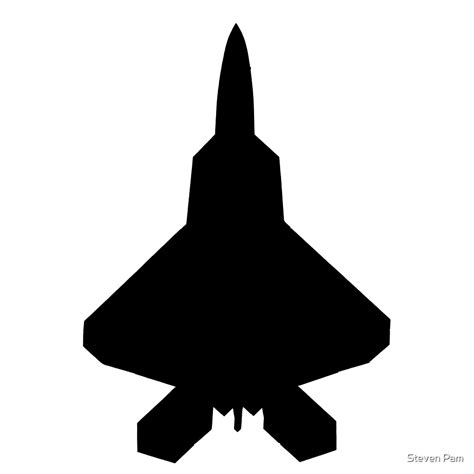 "F-22 Raptor Fighter Jet Planform" by Steven Pam | Redbubble