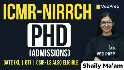 ICMR NIRRCH Recruitment 2024 GATE XL BT CSIR LS Eligible VedPrep