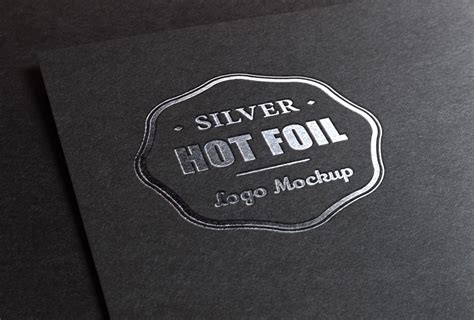 Silver Stamping Logo Mockup (PSD)