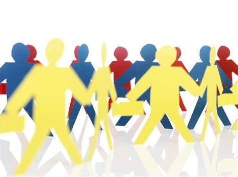 paper chain people photograph  tek image pixels