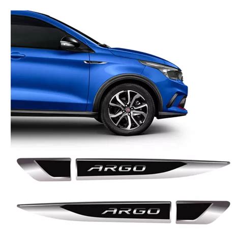 Par De Aplique Lateral Fiat Argo Emblema Resinado Mercadolivre