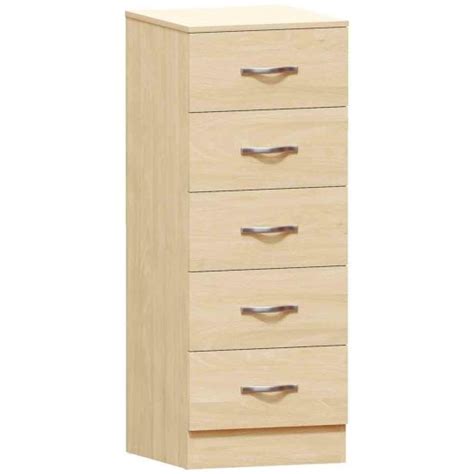 Vida Designs Riano 5 Drawer Narrow Chest Of Drawers Clothes Storage