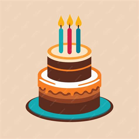 Premium Vector Birthday Cake Vector Illustration