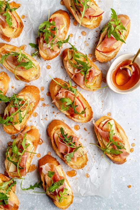 Apple Brie Crostini With Hot Honey Ambitious Kitchen