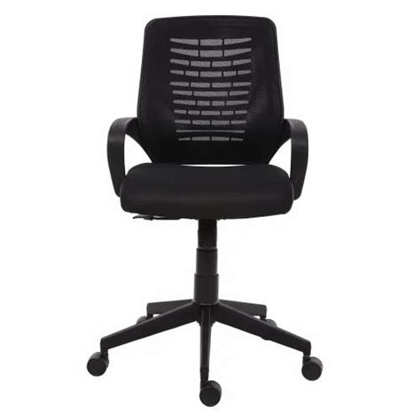 Mid Back Oakly Adjustable Mesh Ergonomic Office Chair Black At Rs