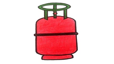 How To Draw A Gas Cylinder Step By Step For Beginners Gas Cylinder