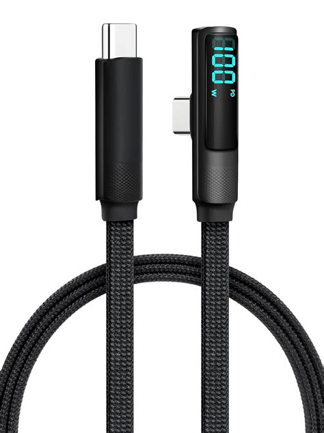 Aceyoon Degree Usb C To Usb C Cable W With Led Display Qc