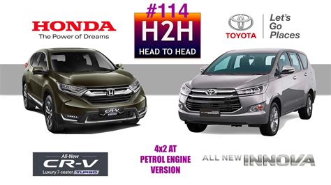 H2h 114 Toyota Innova Vs Honda Cr V Turbo Youtube