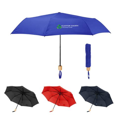 41 Arc Umbrella With 100 Rpet Canopy Bamboo Handle Promotion Choice