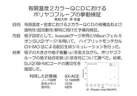 Cybermedia Center Osaka University Blog Archive 素粒子・原子核物理学の数値的研究