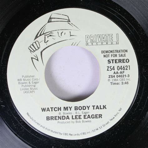 Soul Promo Nm 45 Brenda Lee Eager Watch My Body Talk Watch My Body