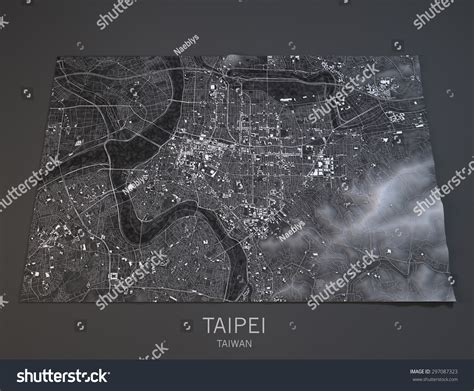 「taipei Map Satellite View Taiwan 3d」のイラスト素材 297087323 Shutterstock