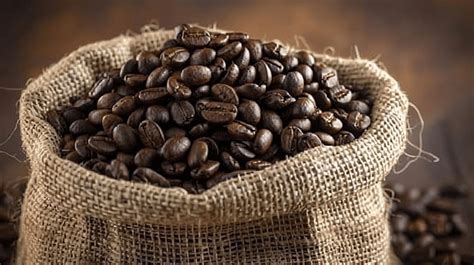 A Bag Of Coffee Beans And Coffee Bean Coffee Coffee Bag Png