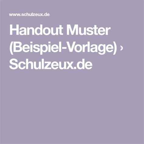 Word Handout Vorlage Deutsch Handout Marina Grunwald