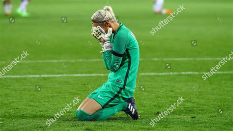 Paris Saintgermain Goalkeeper Katarzyna Kiedrzynek Shows Editorial