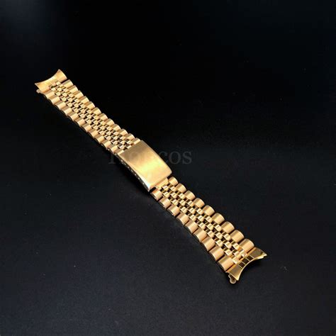 13 20mm Stainless Steel Curved End Jubilee Watch Band Bracelet Fits