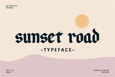 Sunset Road Typeface Blackletter Fonts ~ Creative Market