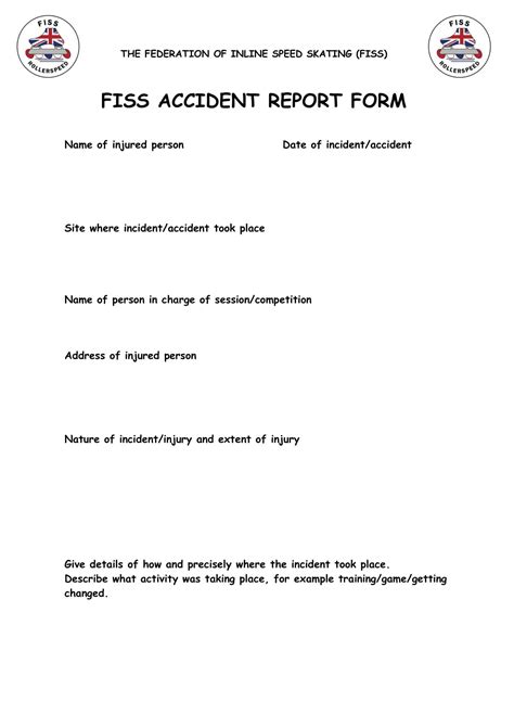 Free Printable Accident Report Form Templates Pdf Word Excel