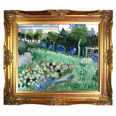 The Garden Of Daubigny By Van Gogh Framed Canvas Reproduction Van