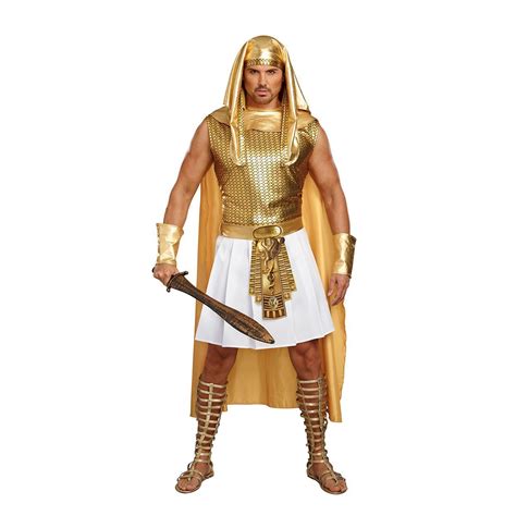 This versatile costume can be worn with or without the included shirt. Includes: Metallic gold ...