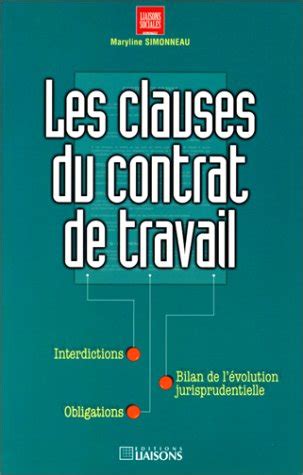 Les Clauses Du Contrat De Travail By Maryline Simonneau Goodreads