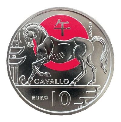 Euromunten San Marino 2024 10 Euro Unc Jaar Van Het Paard