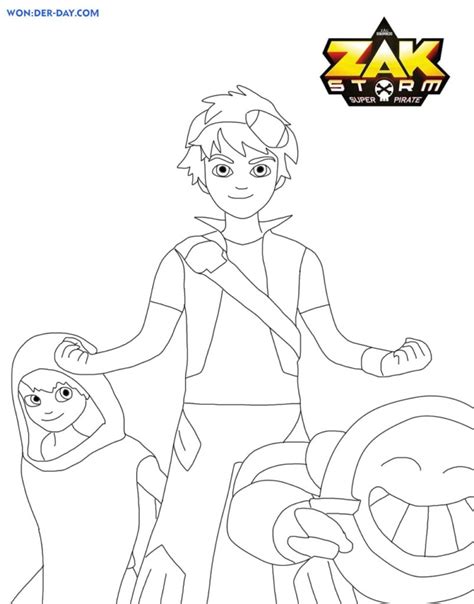 Coloriage Zak Storm Coloriages Imprimer Wonder Day Coloriages