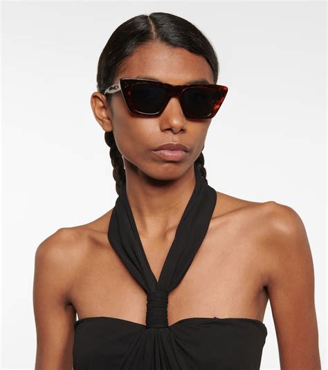 Cat Eye Sunglasses In Black Celine Eyewear Mytheresa