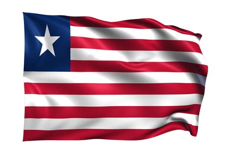 Liberia Waving Flag Realistic Transparent Background 15309591 Png